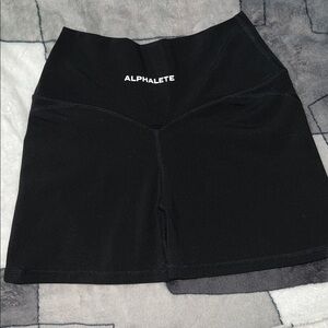 Alphalete Jet Black Sports Bike Short Size Small